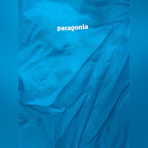 Patagonia Ultralight Windbreaker Pullover Womens M Teal Snap Neck Running Hiking - Picture 4 of 7